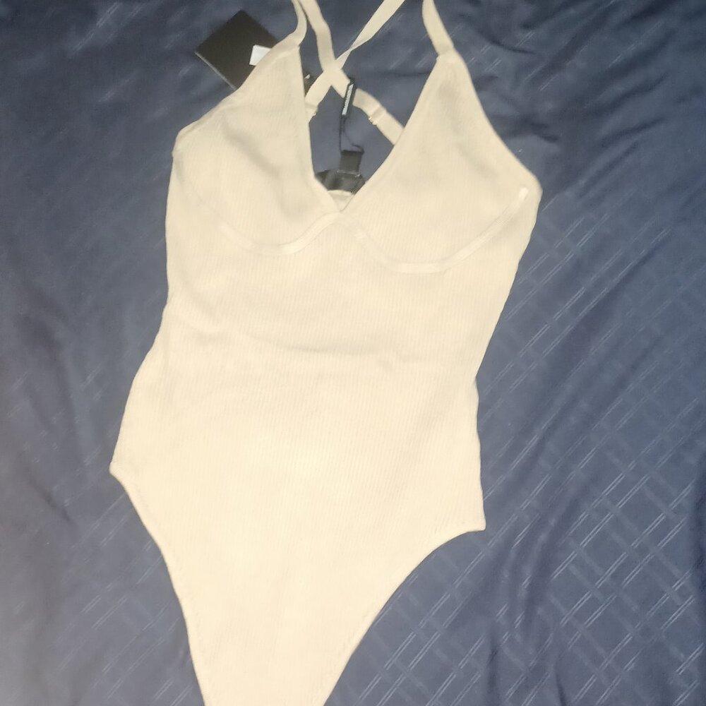 Beige body suit